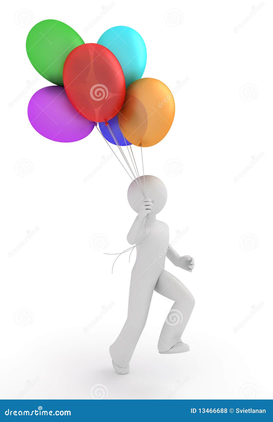 Laptop Paradox Zeemeeuw Person with balloons. stock illustration. Illustration of balloon - 13466688