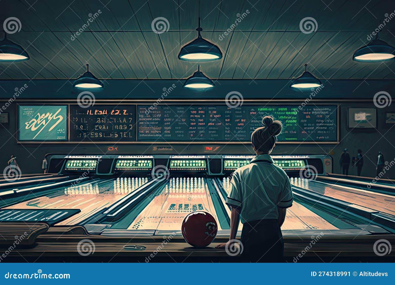 bowling alley scoreboard clipart