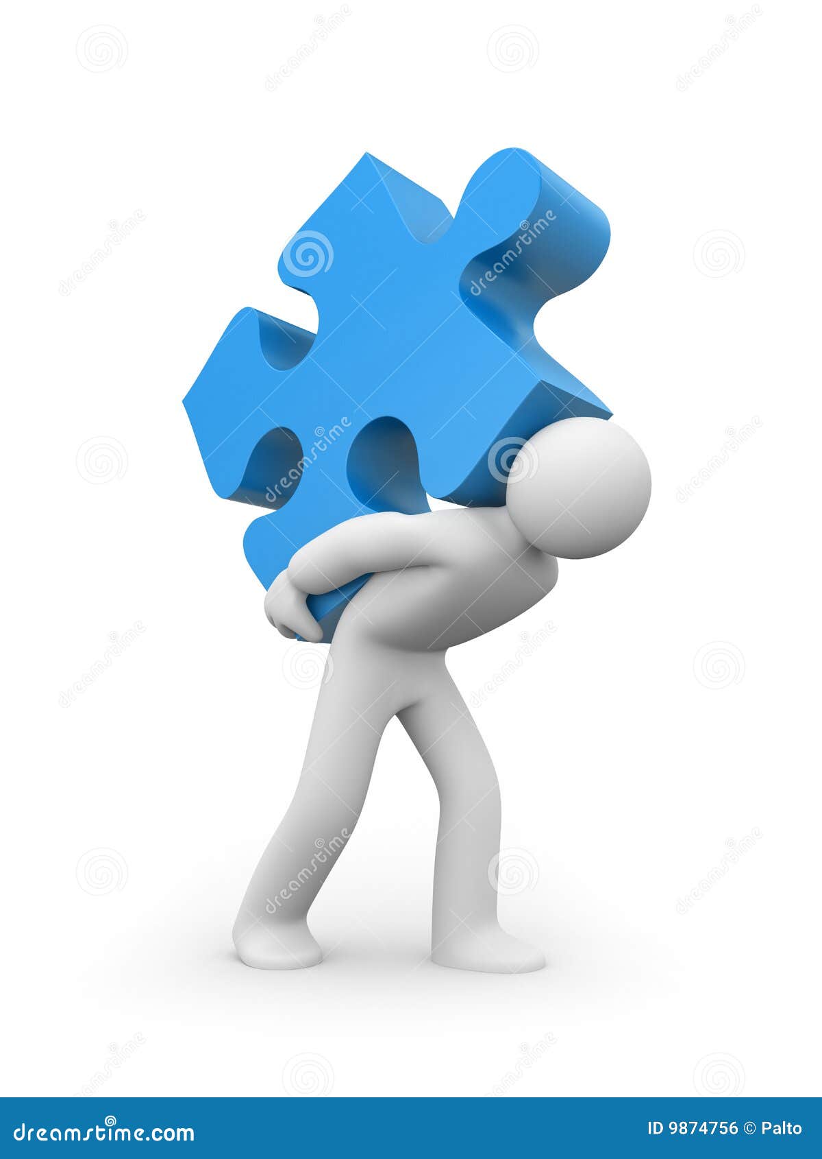Carry On As A Trade Crossword Clue Person Carry Puzzle. Business Concept Stock Illustration - Illustration