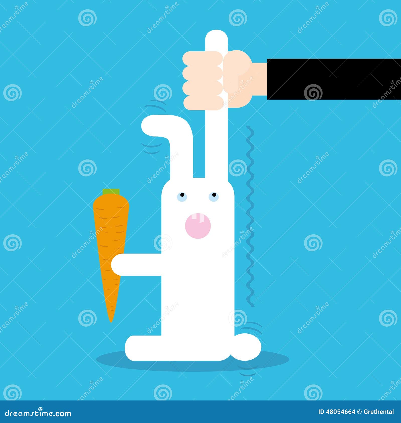 Person Catching Rabbit Carrot Stock Illustrations 2 Person Catching