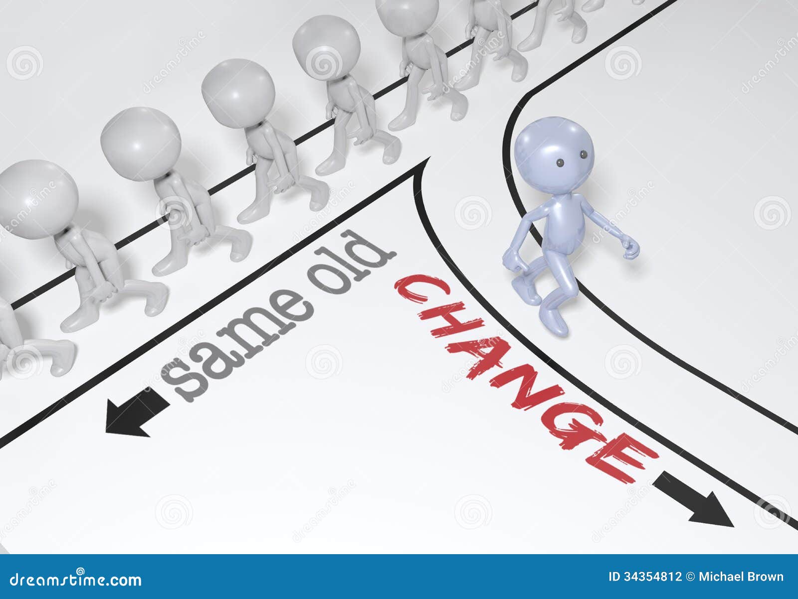 Person Choice Change Go New Path Stock Illustration Illustration of