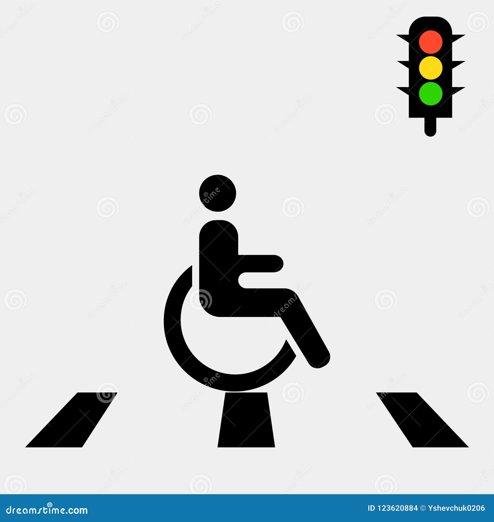 Wheelchair Crossing Sign FRW775