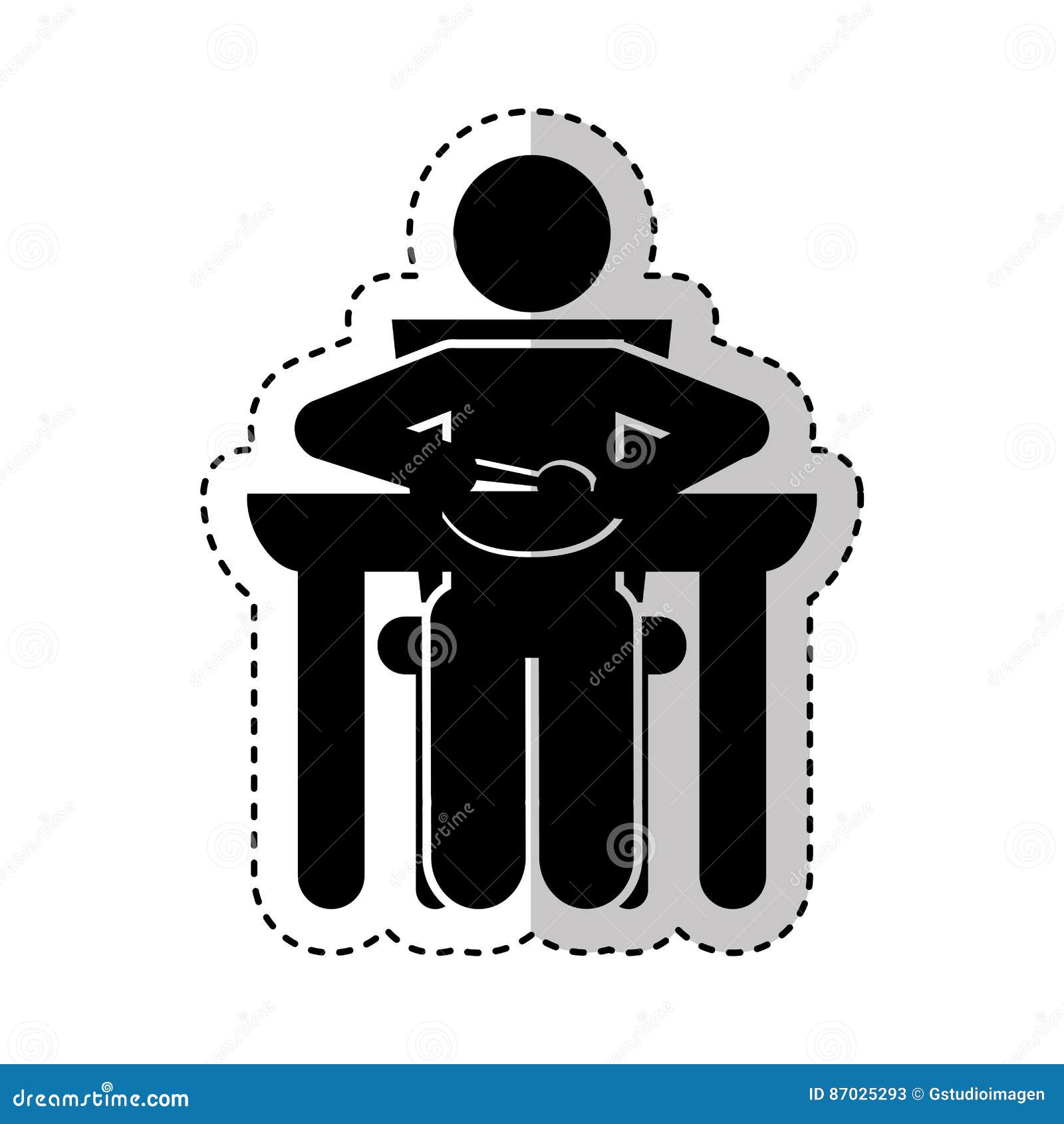 Person Eating Silhouette Icon Stock Vector Illustration of interior, people 87025293