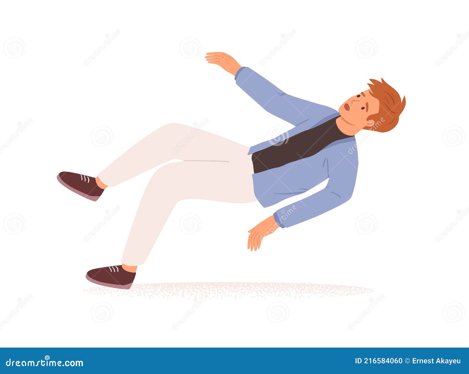 Person Falling Down. Fall or Failure of Young Man Isolated on White  Background Stock Vector - Illustration of employee, fail: 216584060