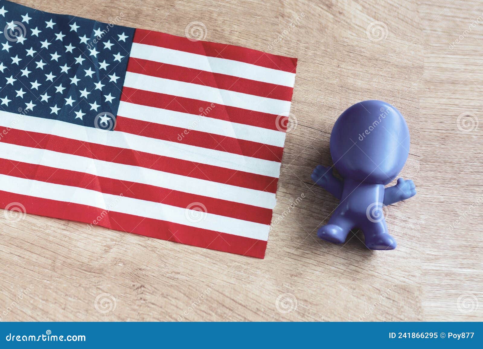 person figurine. man with usa flag