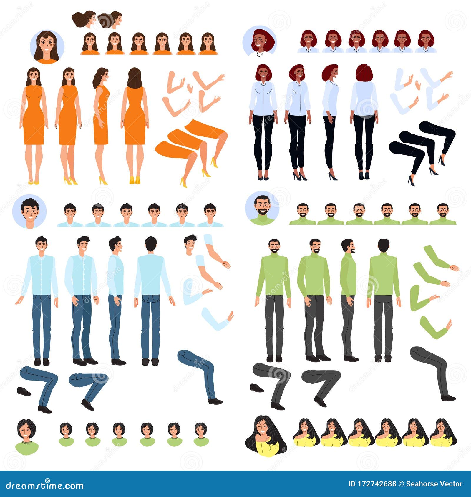 character poses study | Stable Diffusion