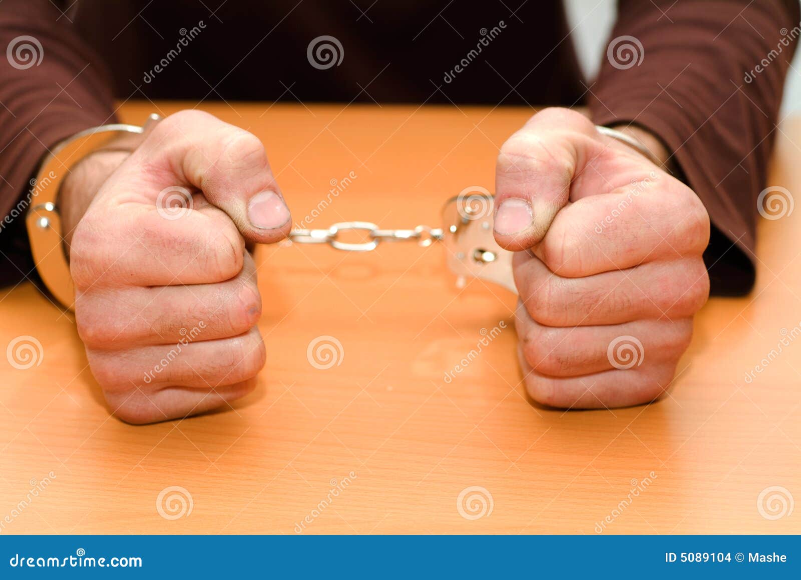 Person in handcuffs. stock photo. Image of confess, signing 5089104