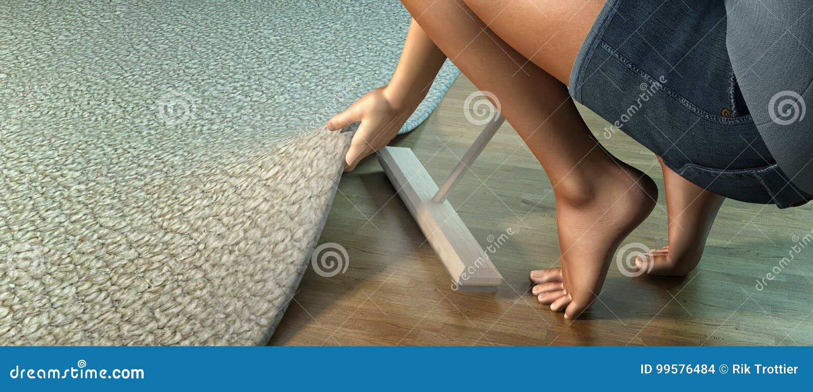 Swept under the carpet stock photo. Image of feet, broom 99576484