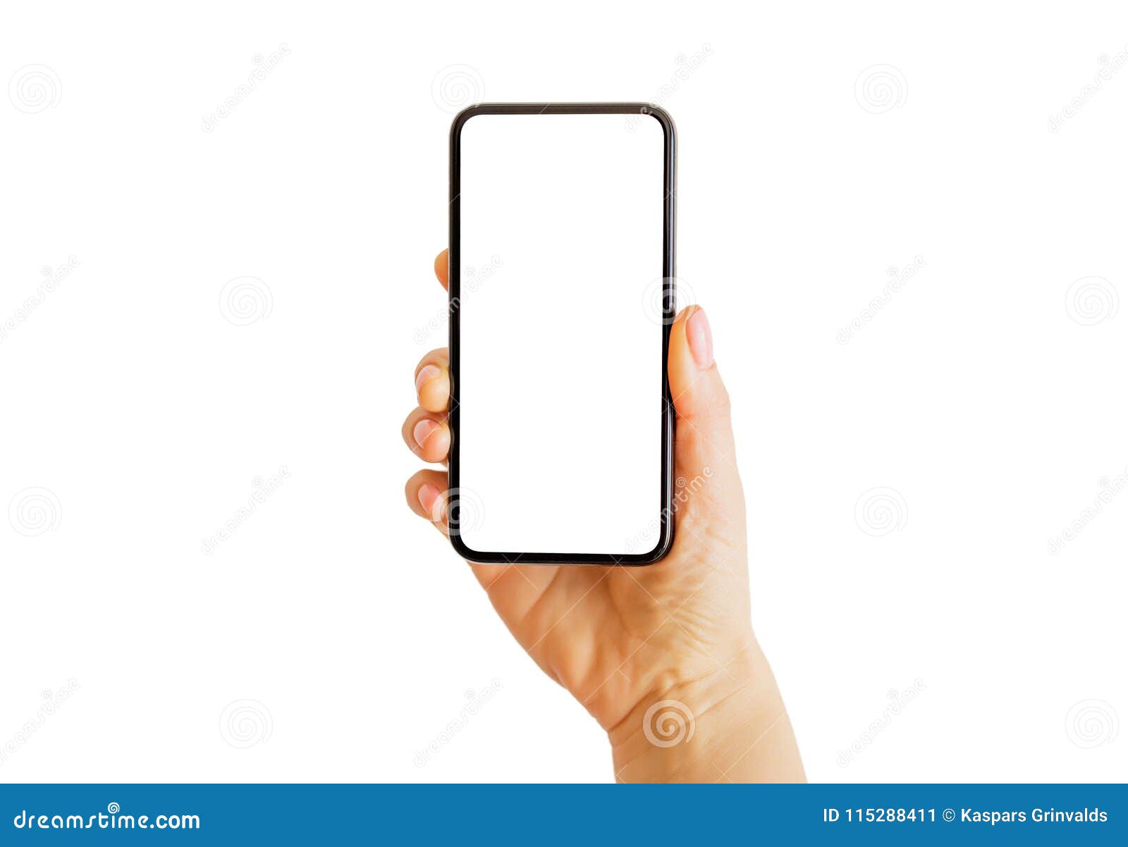 person holding smartphone in hand. mobile app mockup.