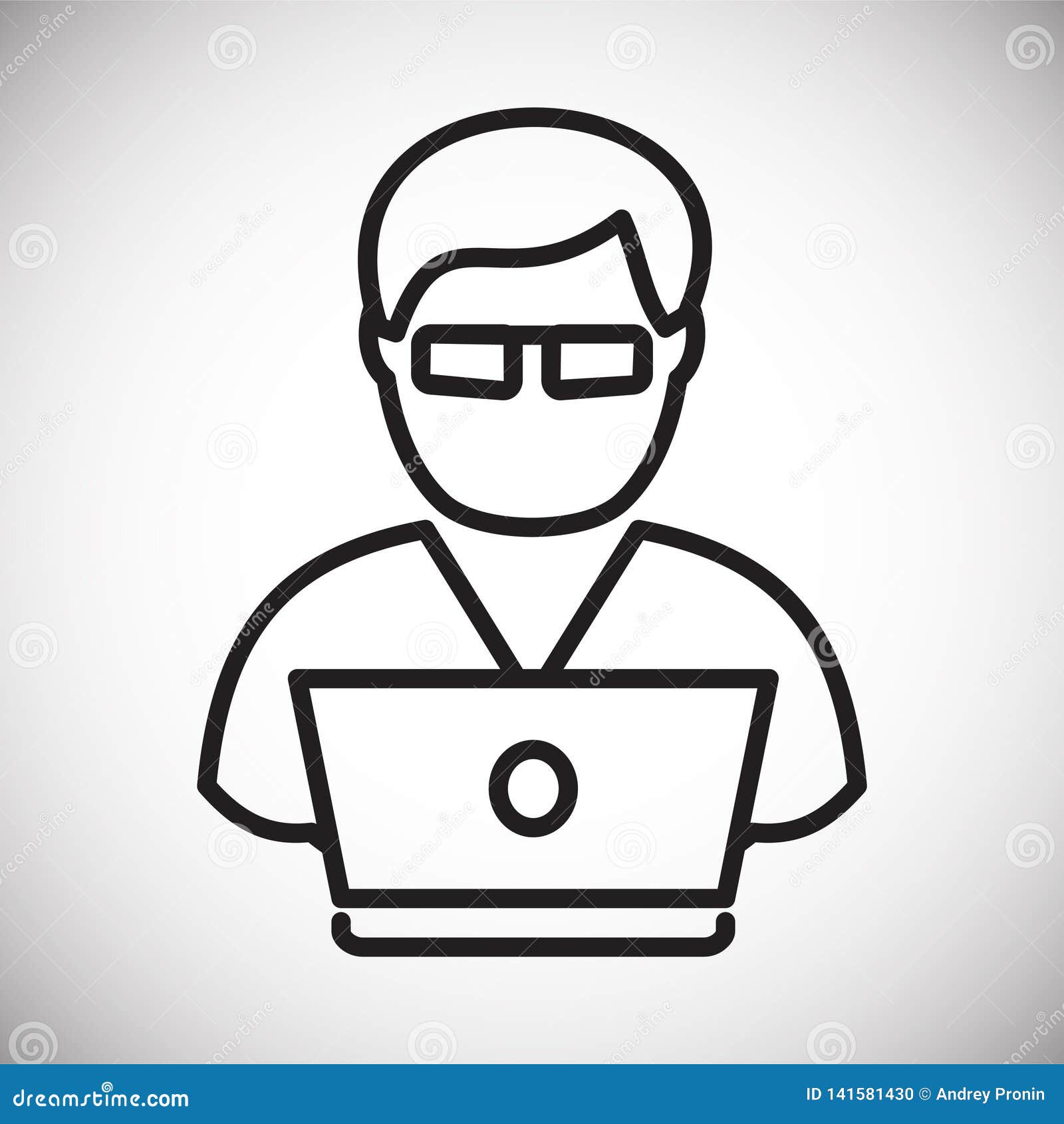 person icon on background for graphic and web . simple  sign. internet concept  for website button or