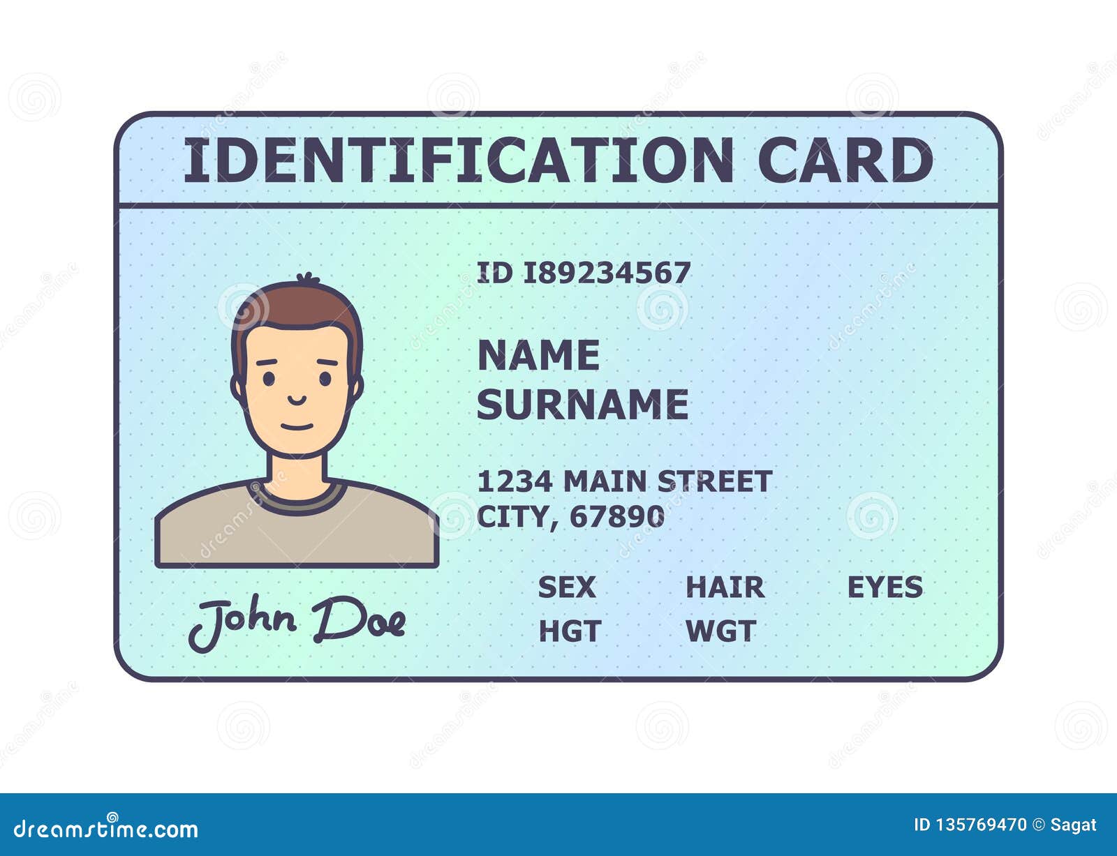 Person identification badge. 