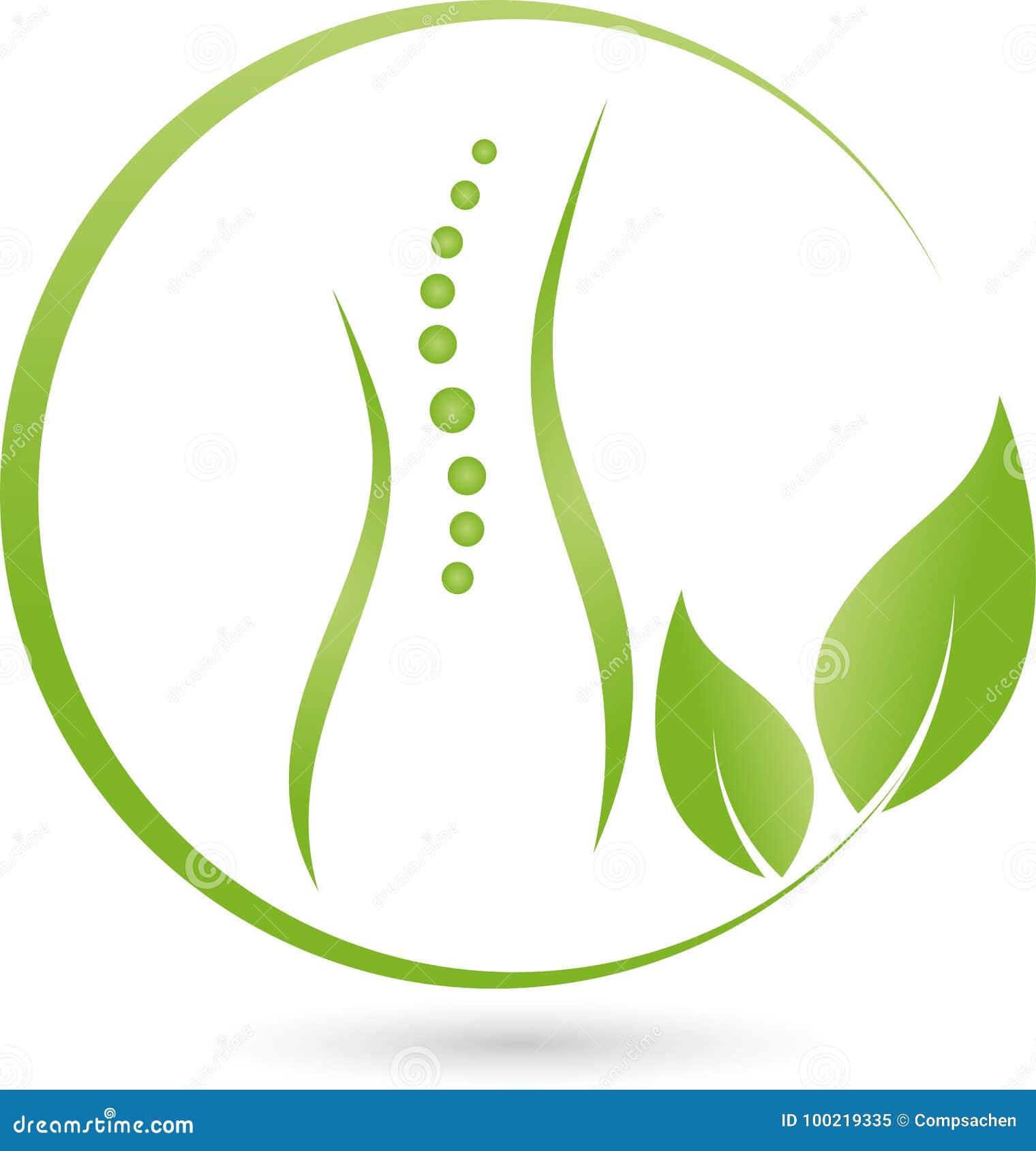 a person and leaves, massage and naturopathic logo