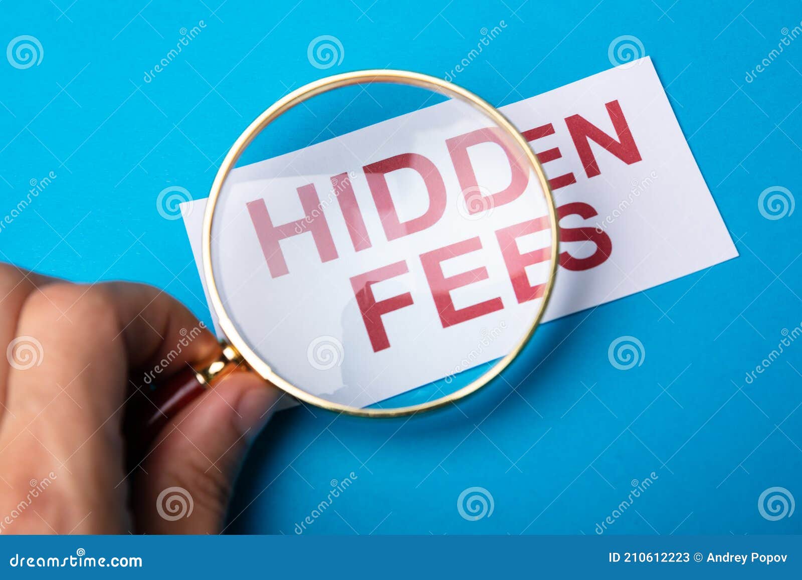 person looking at hidden fees