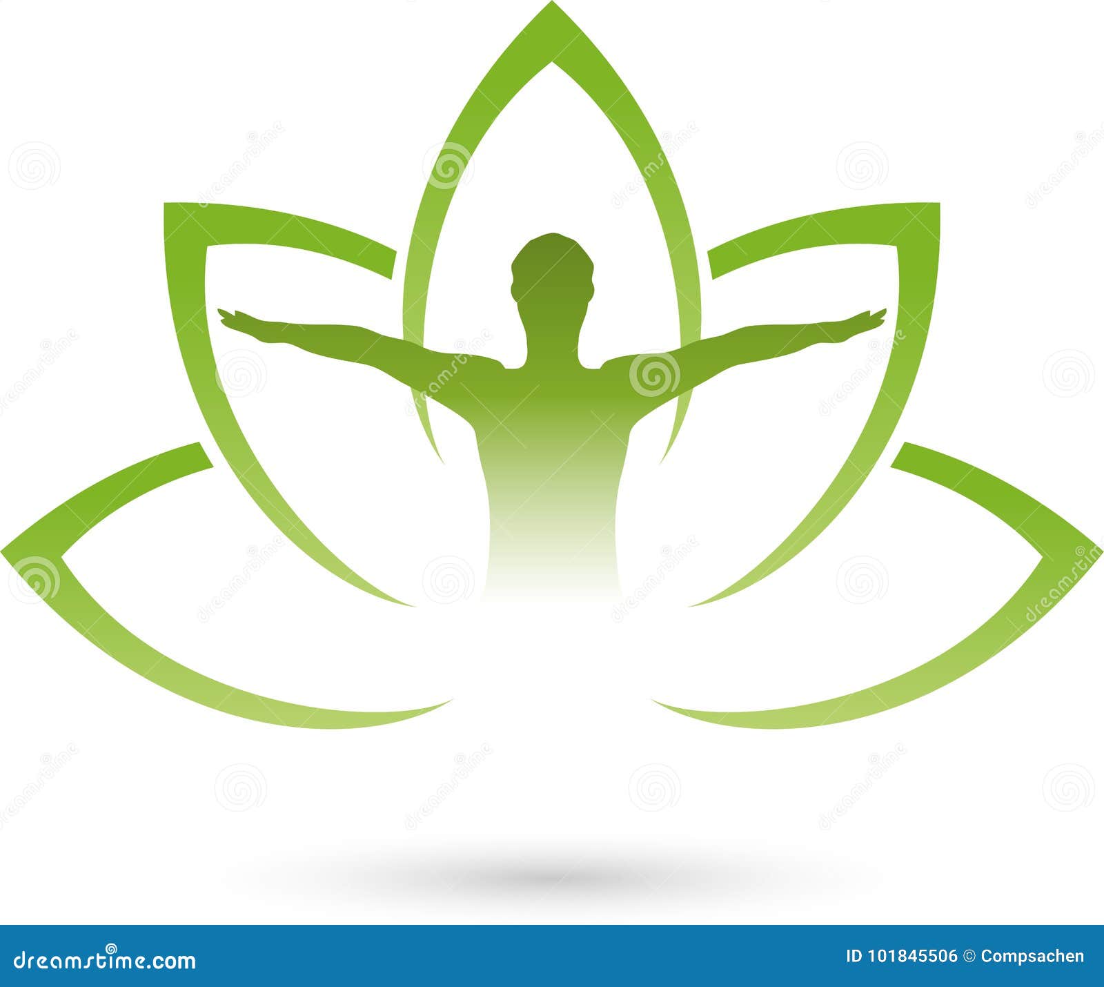 person in motion and leaves, wellness and naturopathic logo