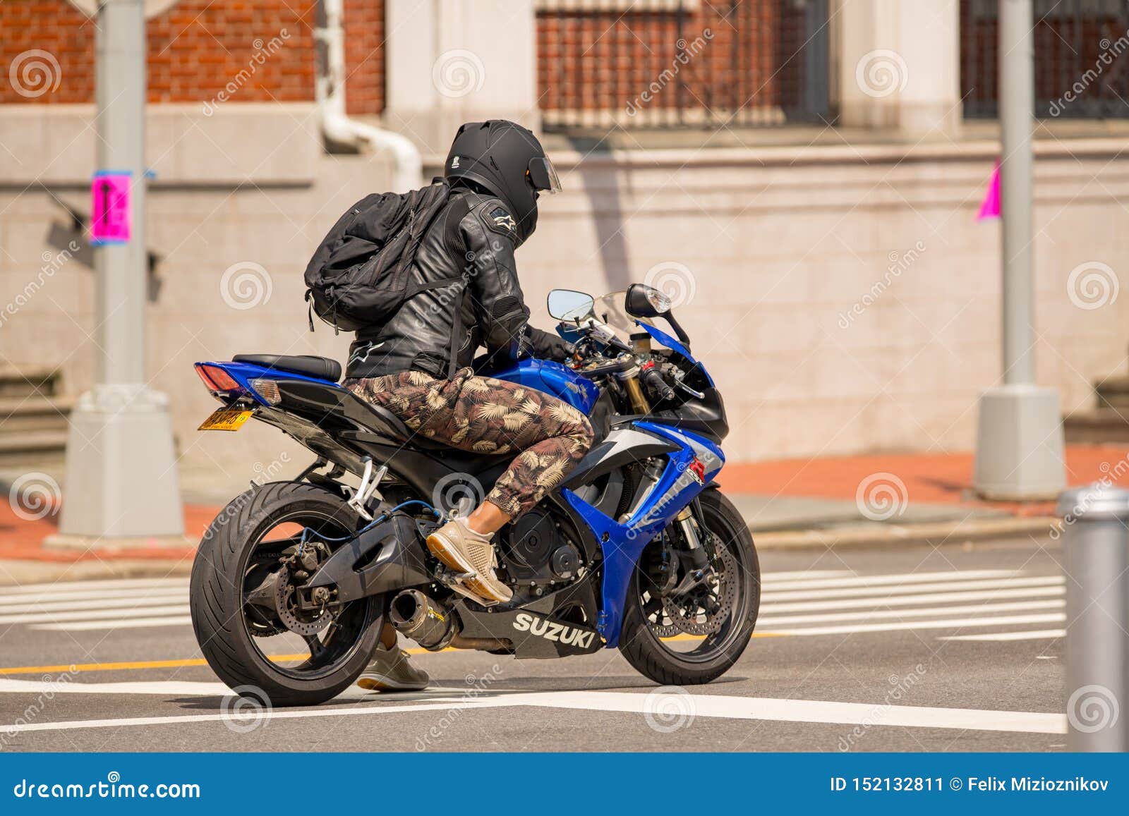 Person on a Motorcycle in New York City Editorial Photo Image of gsxr, motorcycle 152132811