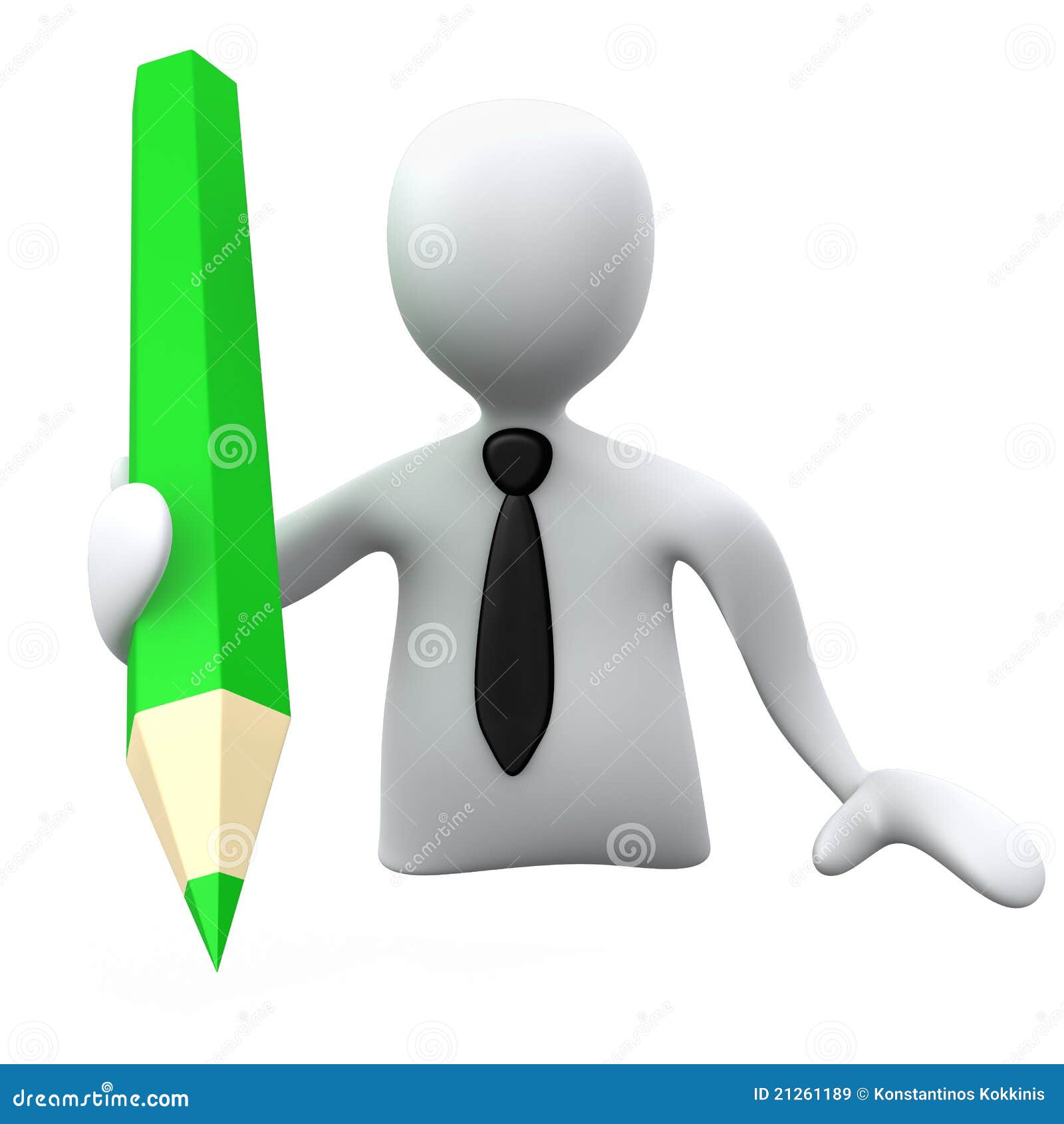 Person with Pencil stock illustration. Illustration of work 21261189