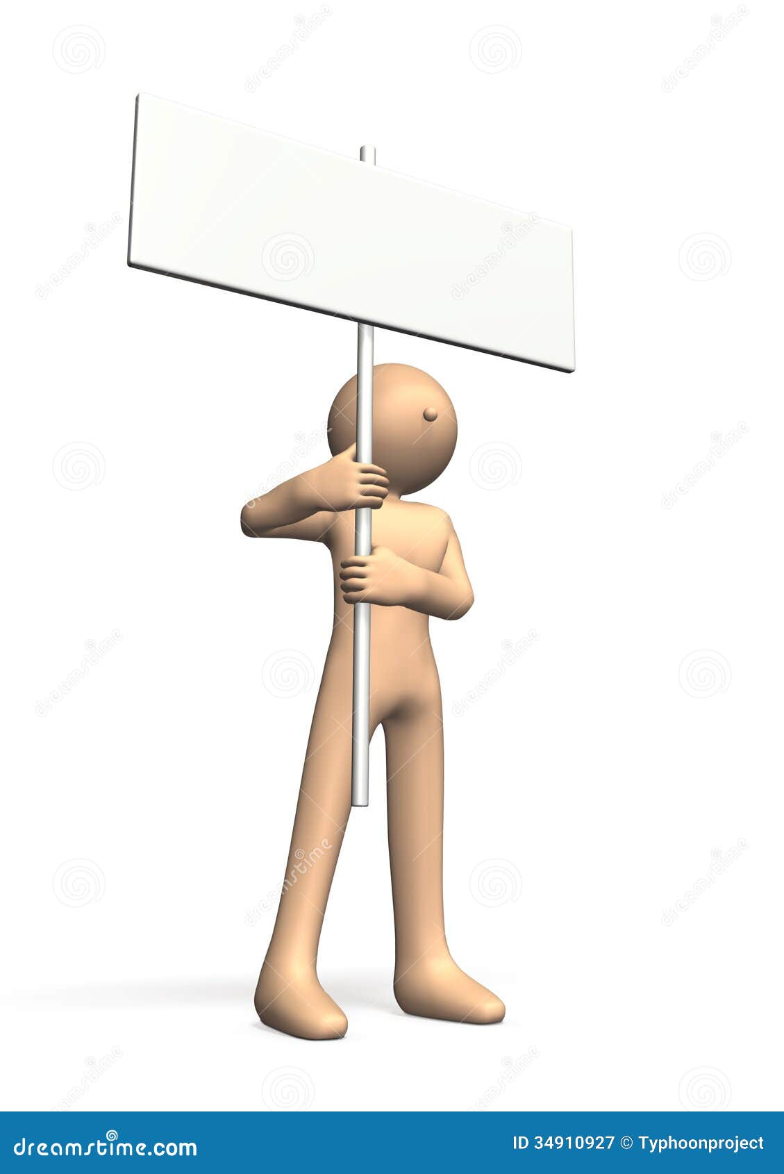 Person with a placard stock illustration. Illustration of symbol 34910927