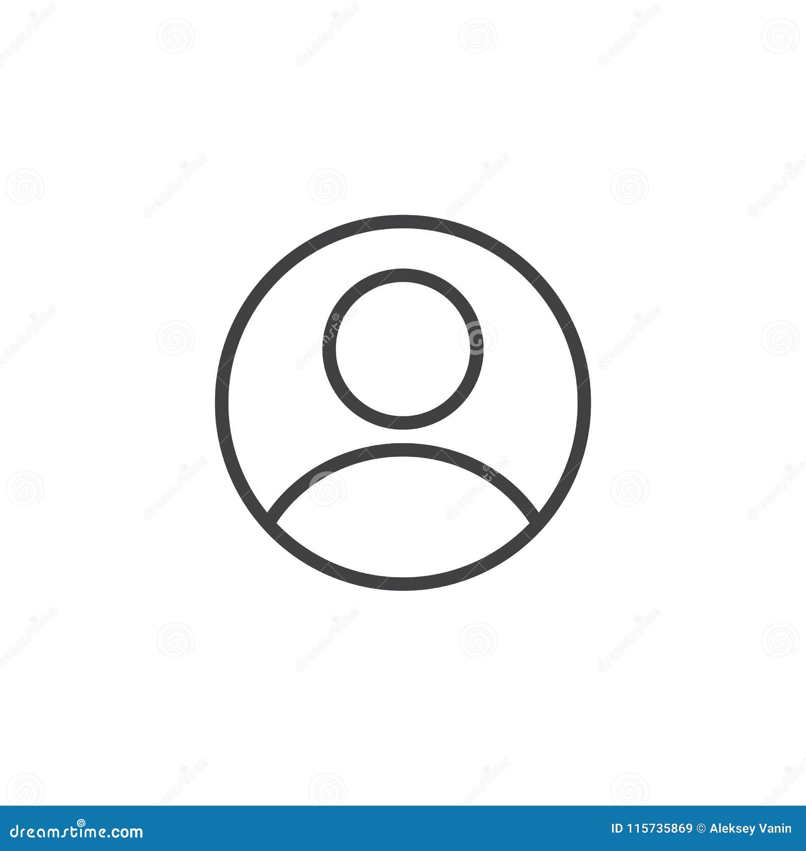 person profile circle avatar outline icon