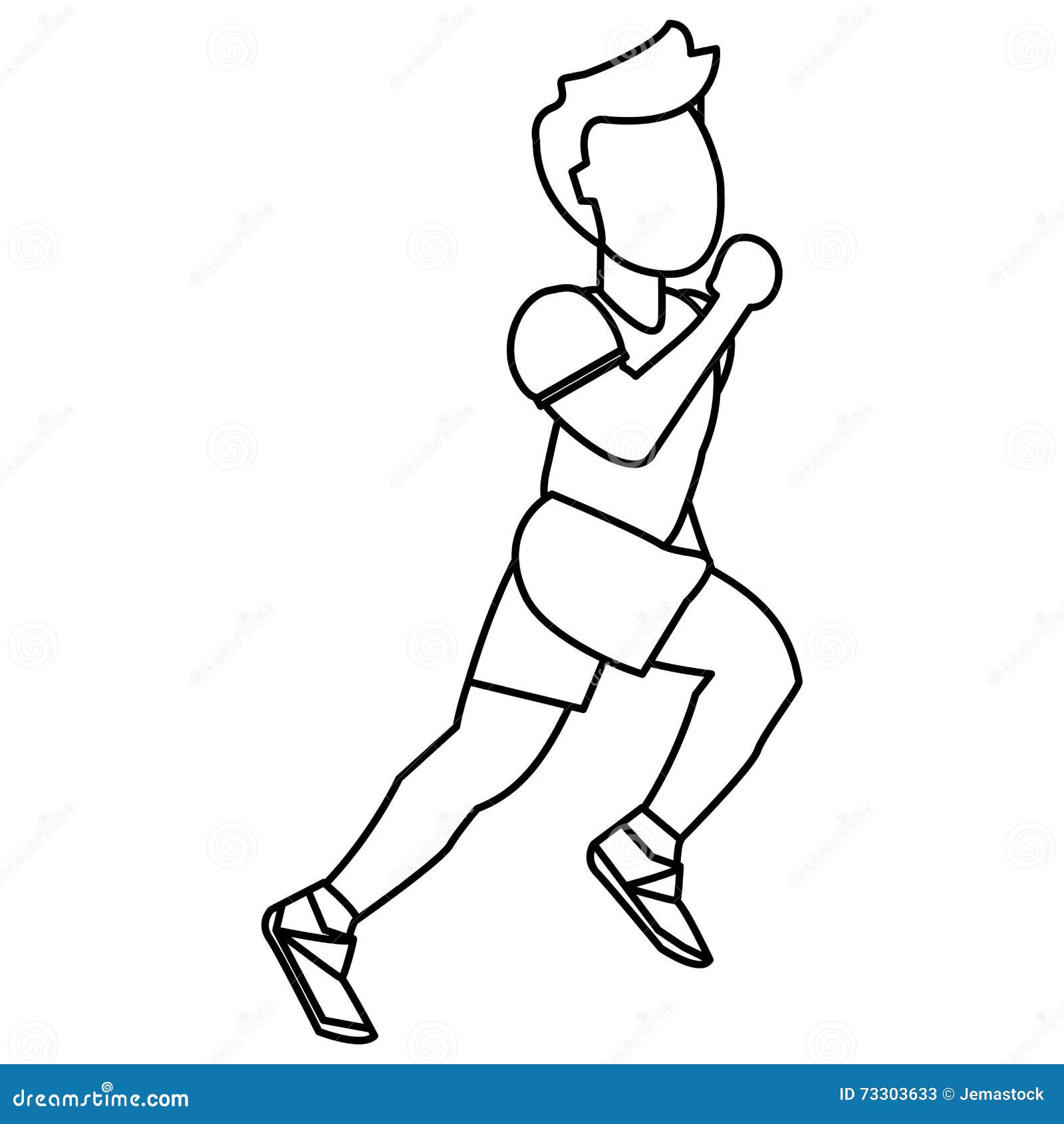 Person Running Outline Stock Image Image Of Being Body 73303633