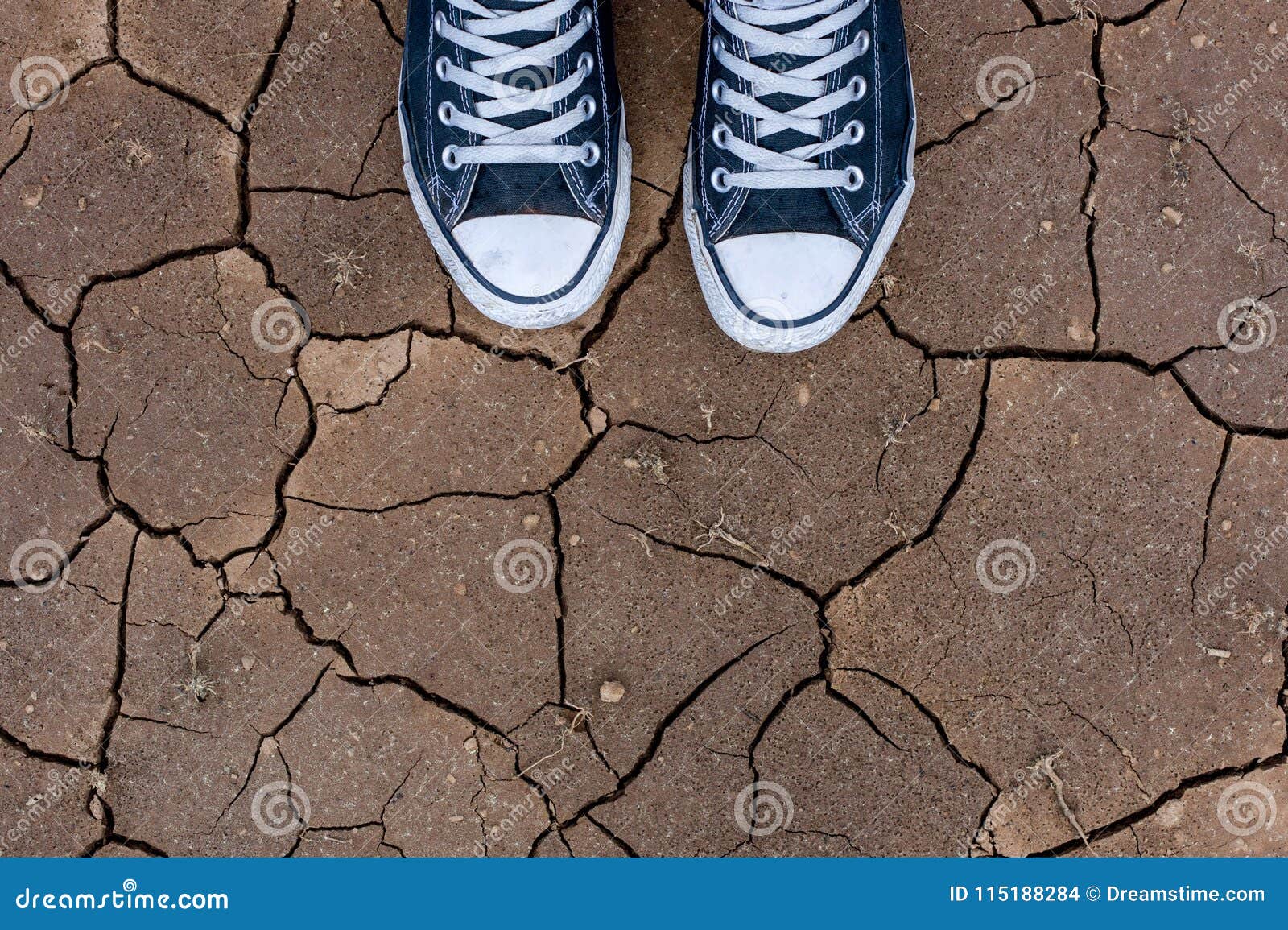Looking Down at My Feet on Cracked Land Stock Photo - Image of geology ...