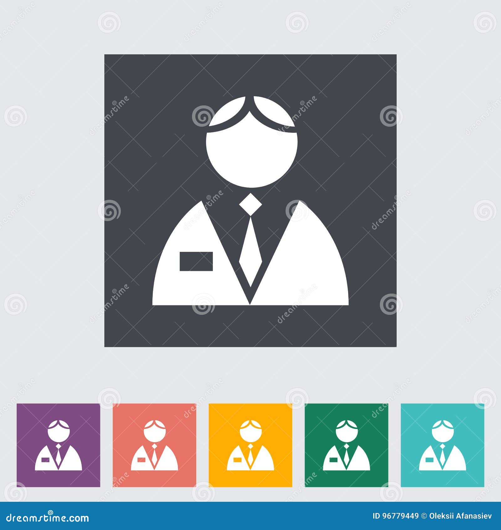 Person single flat icon. stock vector. Illustration of circle 96779449