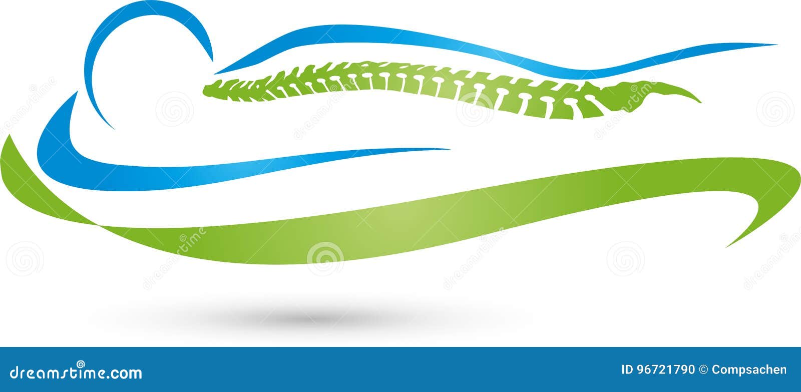 person and spine, orthopedics and massage logo