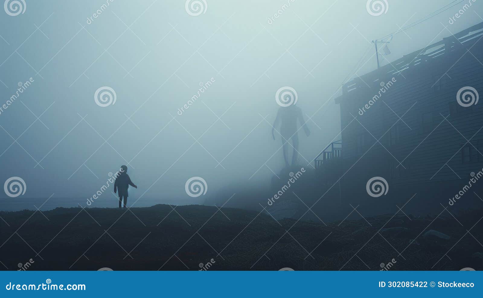 spooky fog a terragen-inspired image with monumental figures