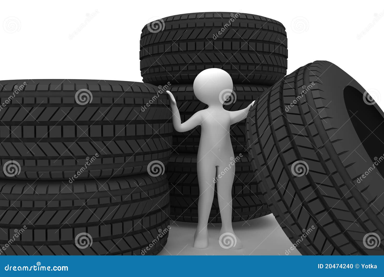Person with tires stock illustration. Illustration of tires 20474240
