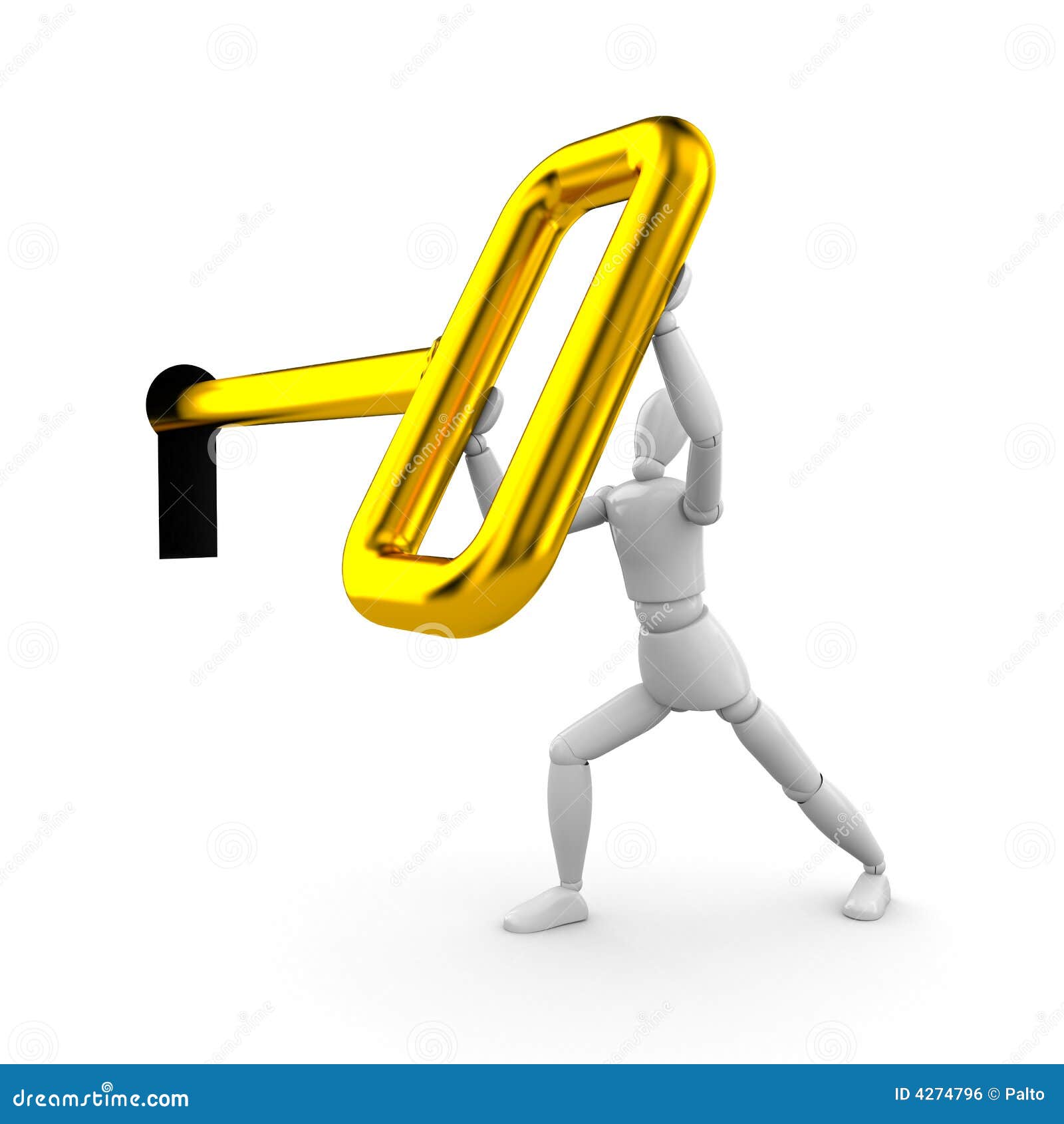 The person turns a key stock illustration. Illustration of idea - 4274796