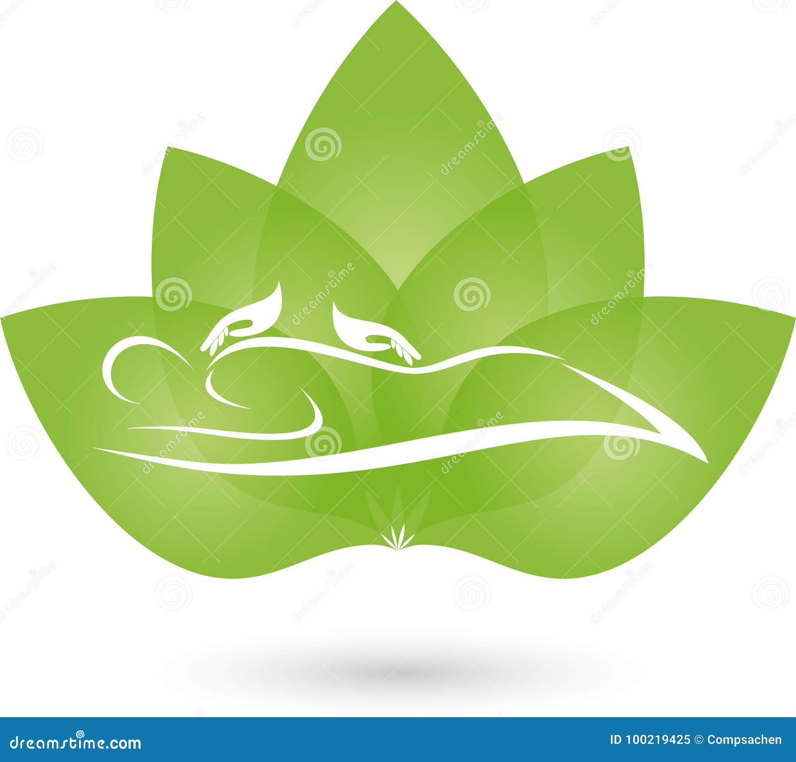 a person and two hands, massage and naturopathic logo