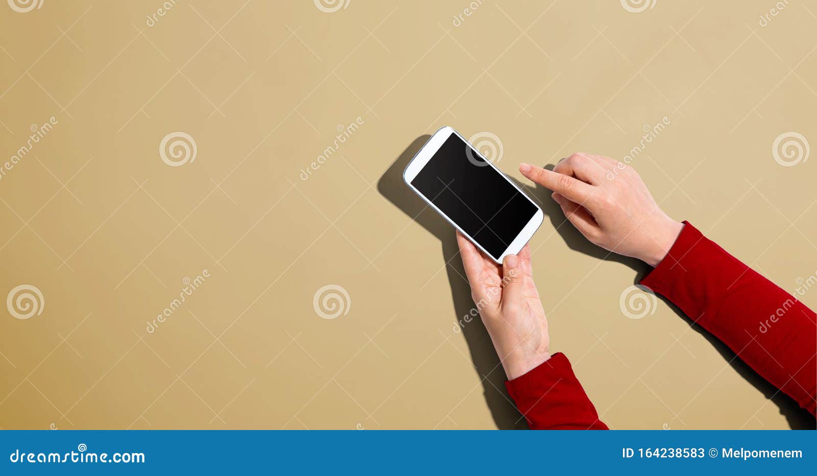 person using a white smartphone