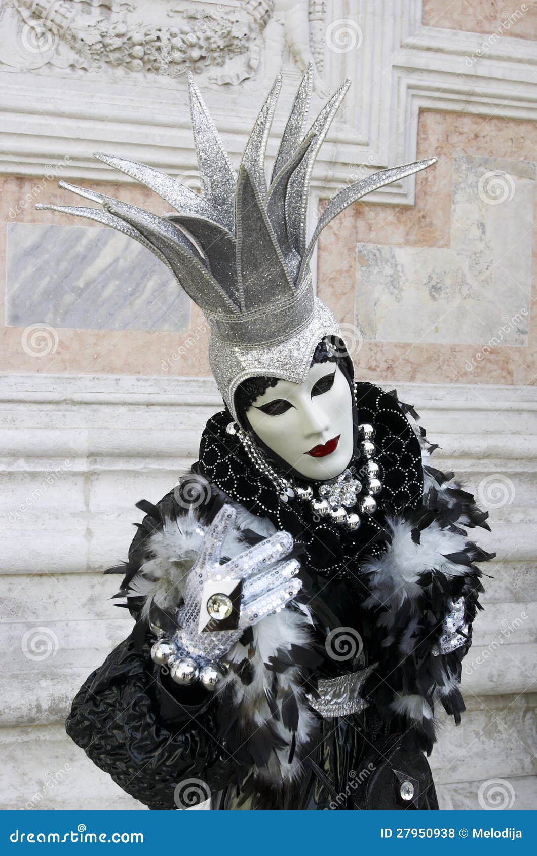 Person in Venetian Costume in Carnival of Venice. Editorial Stock Photo ...