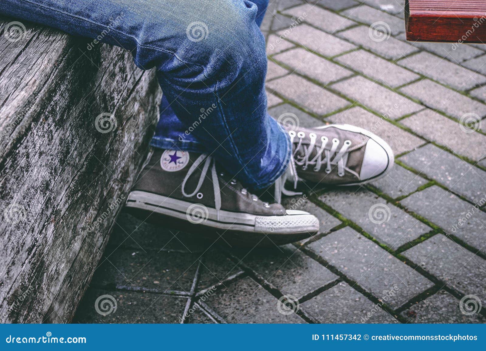 all star converse blue jeans