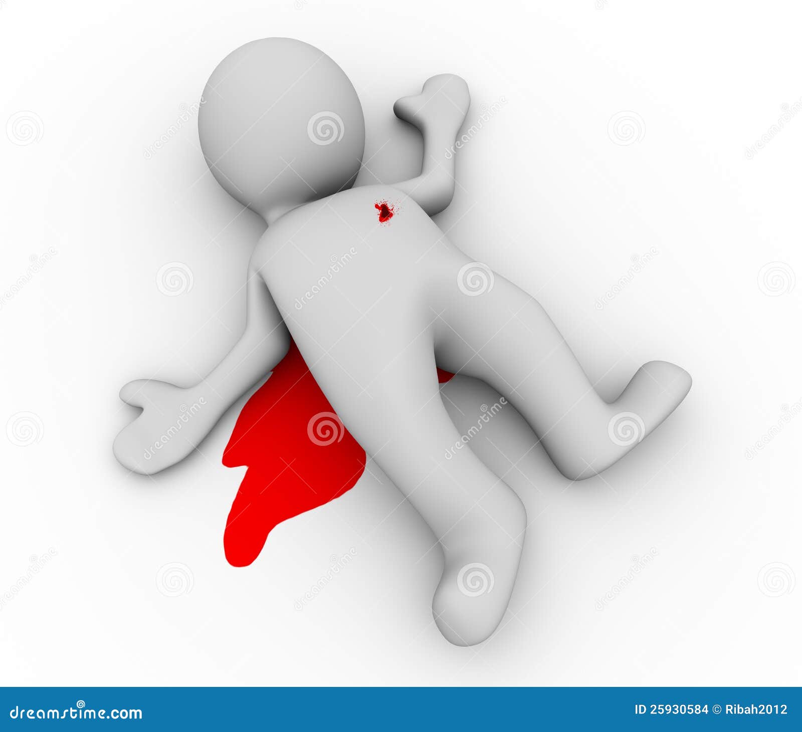 Persona muerta 3d stock de ilustración. Ilustración de fatal - 25930584