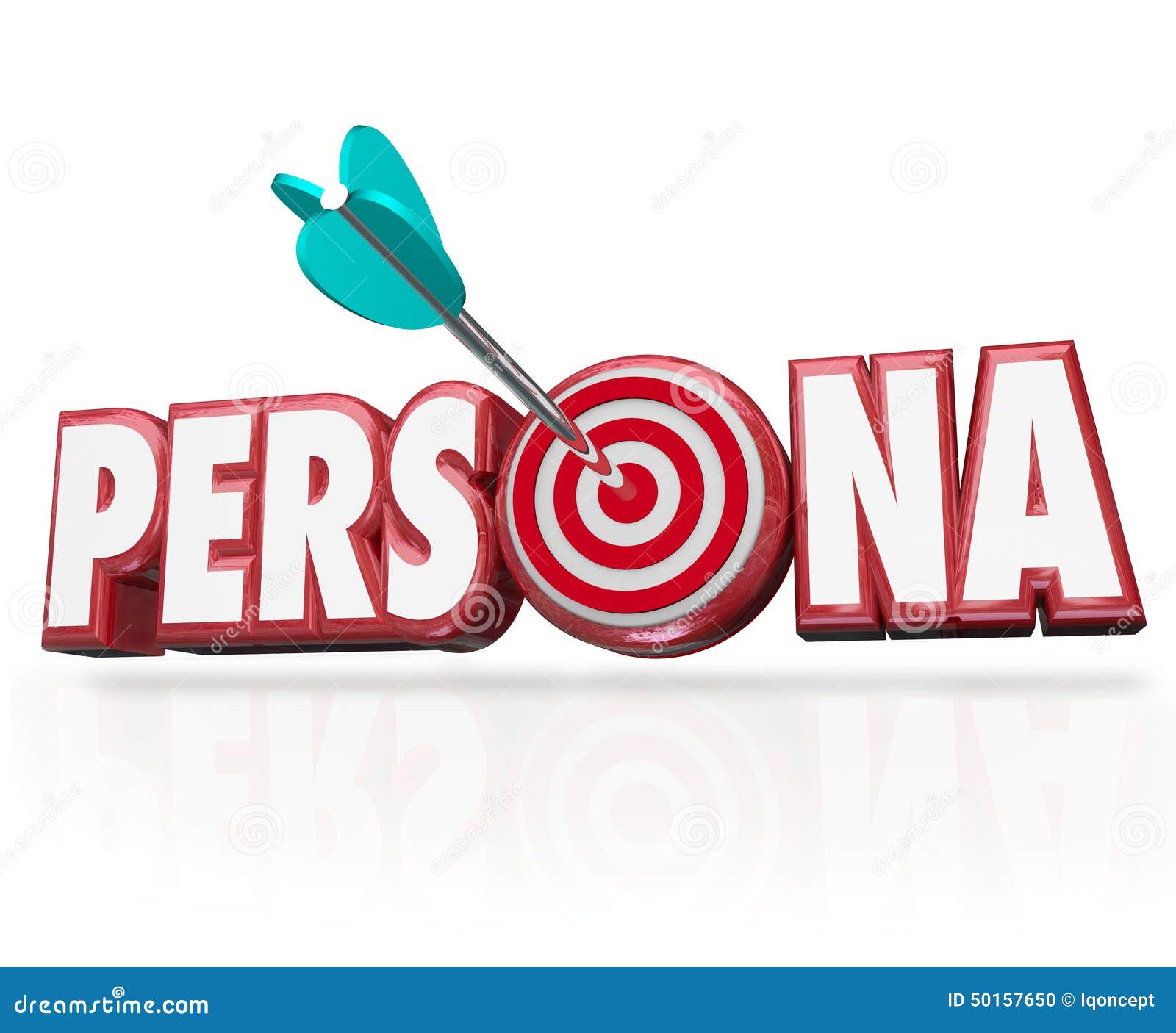 persona word arrow target customer buyer psychology profile