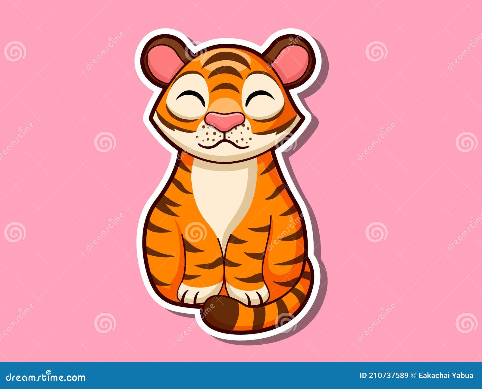Mascote de animal selvagem de personagem de tigre bonito em poses  diferentes conjunto de vetores de jogo de sono de gatinho engraçado dos  desenhos animados pense andando e cumprimentando tigre bebê feliz