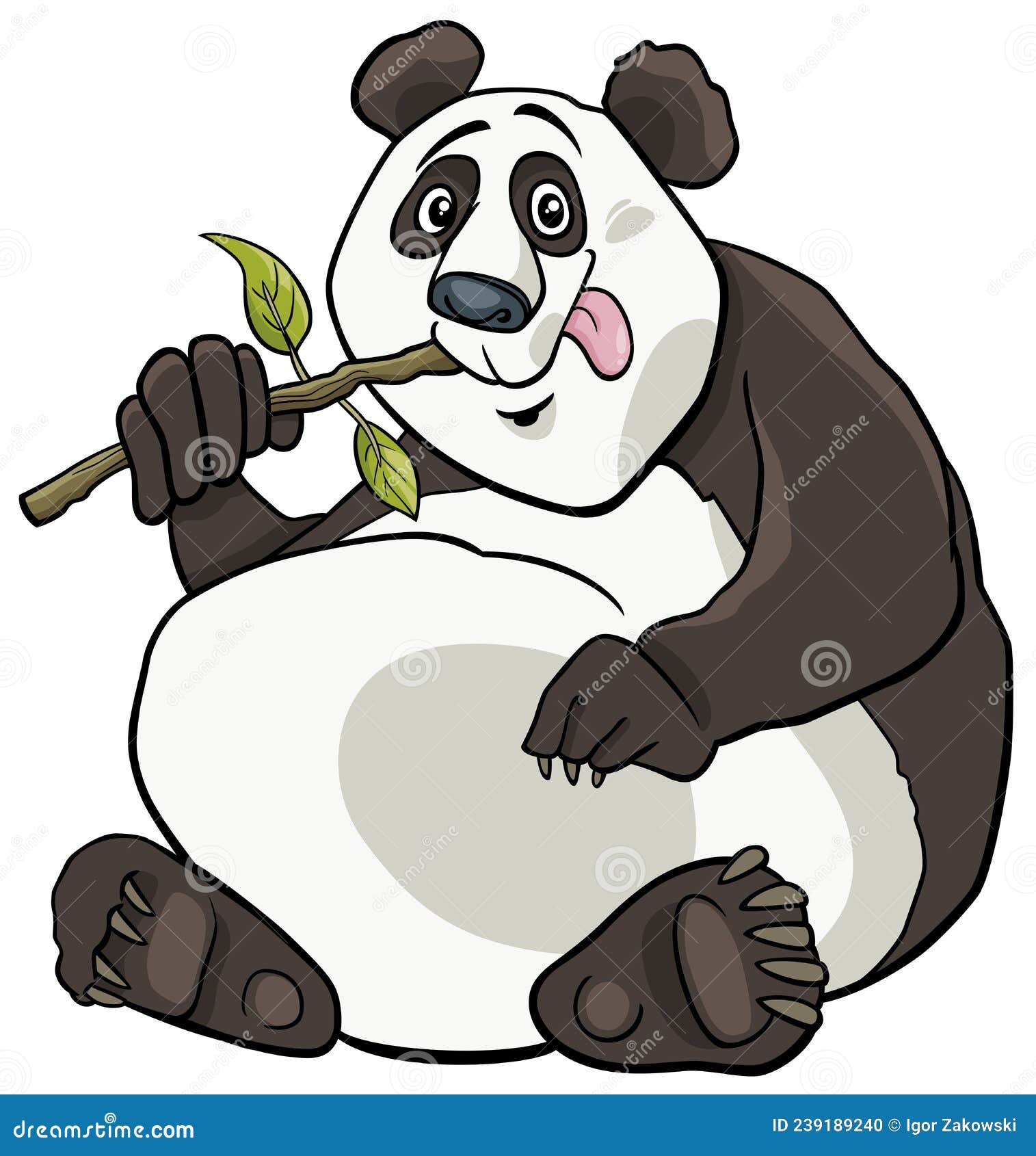 O Urso Panda Gigante Engraçado Bonito Dos Desenhos Animados