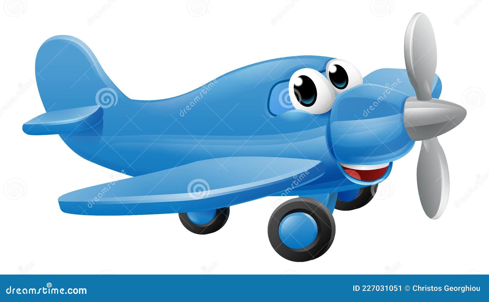 Personagem De Desenho Animado De Avião Ilustração do Vetor