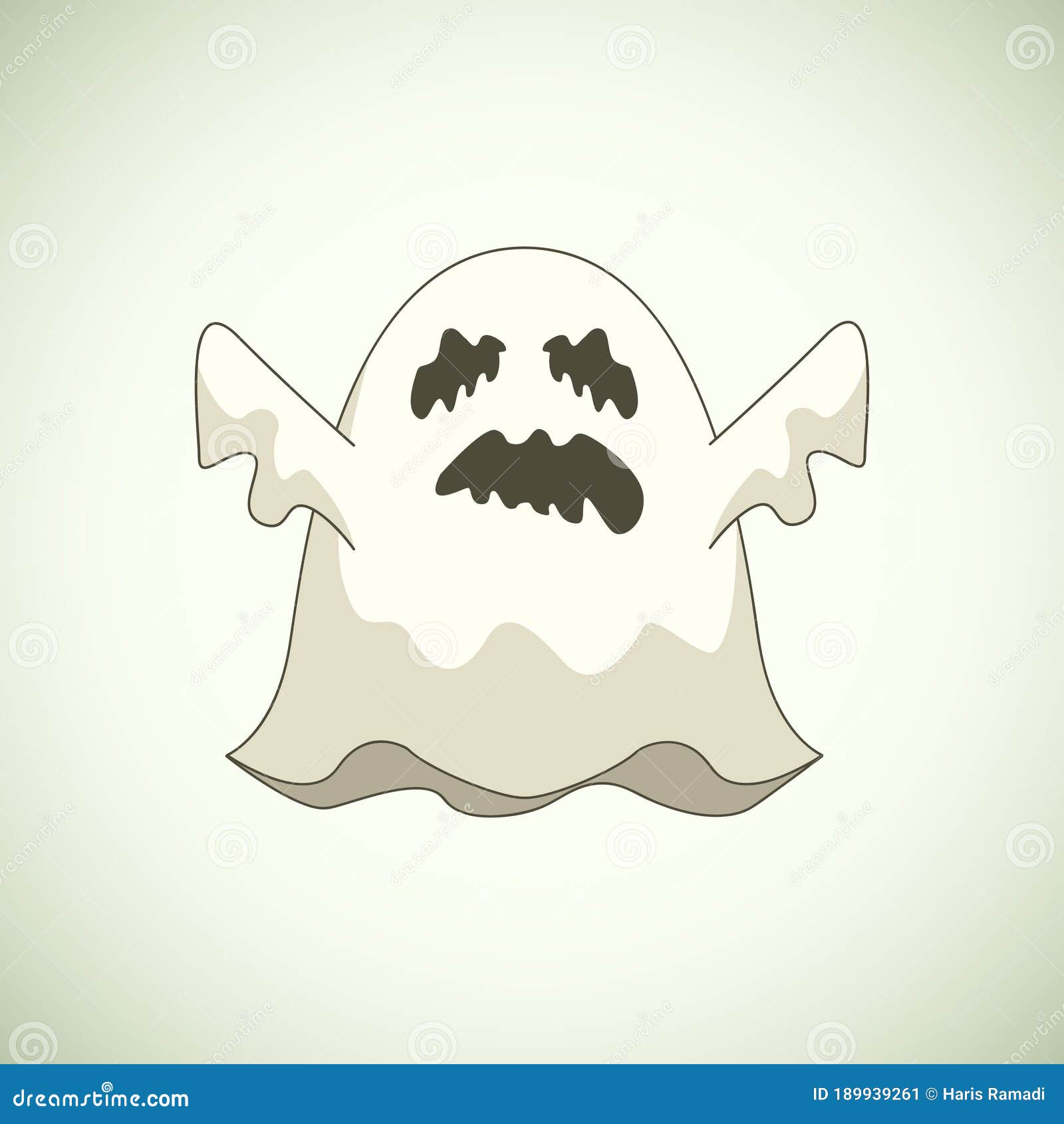 Personagem de desenho animado fantasma de halloween