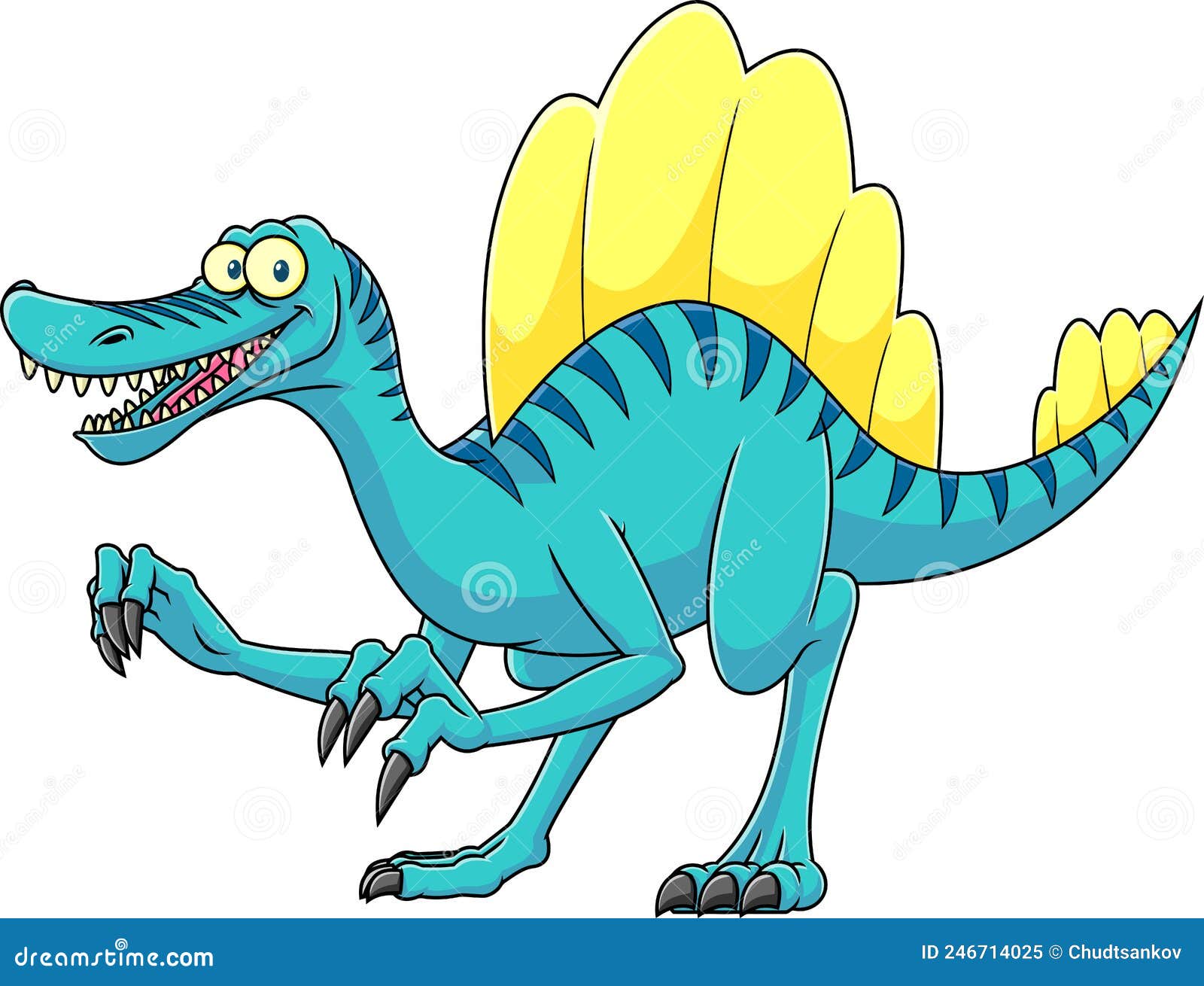 Desenho Animado Terapêutica Com Espinossauro Dinossauro Volta a Girar  Ilustração do Vetor - Ilustração de branco, brontossauro: 270776996