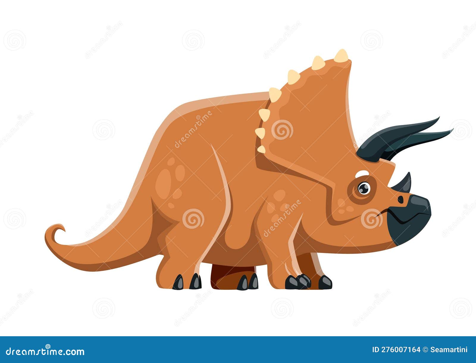 Desenho de dinossauro triceratops fofo saindo do ovo