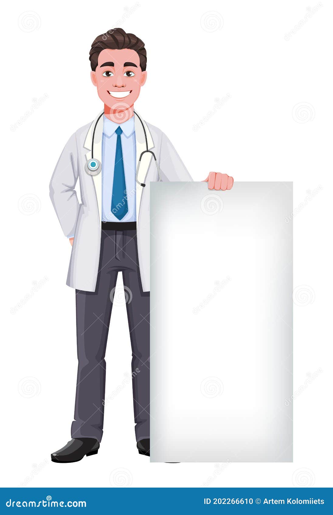 Personagem de desenho animado de médica bonita