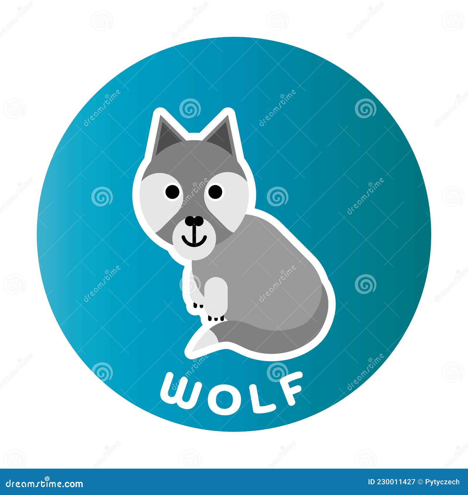 Personagem de desenho animado wolf