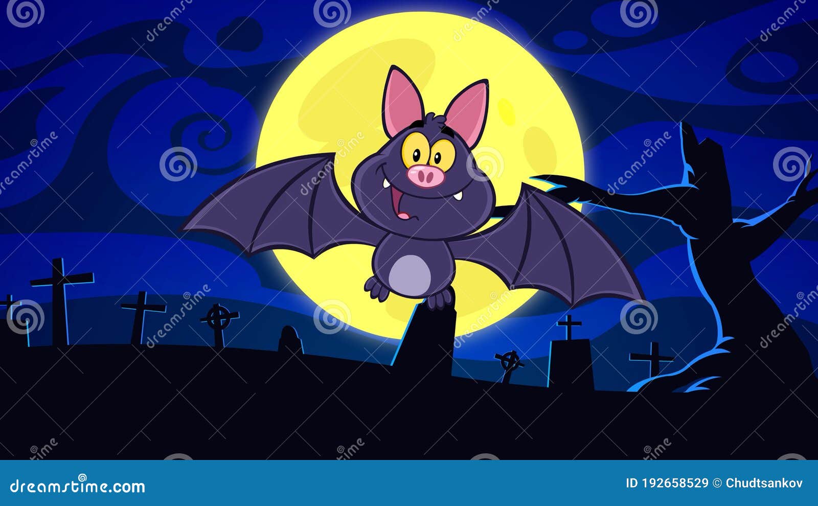 Desenho animado do morcego vampiro - Stockphoto #2618222