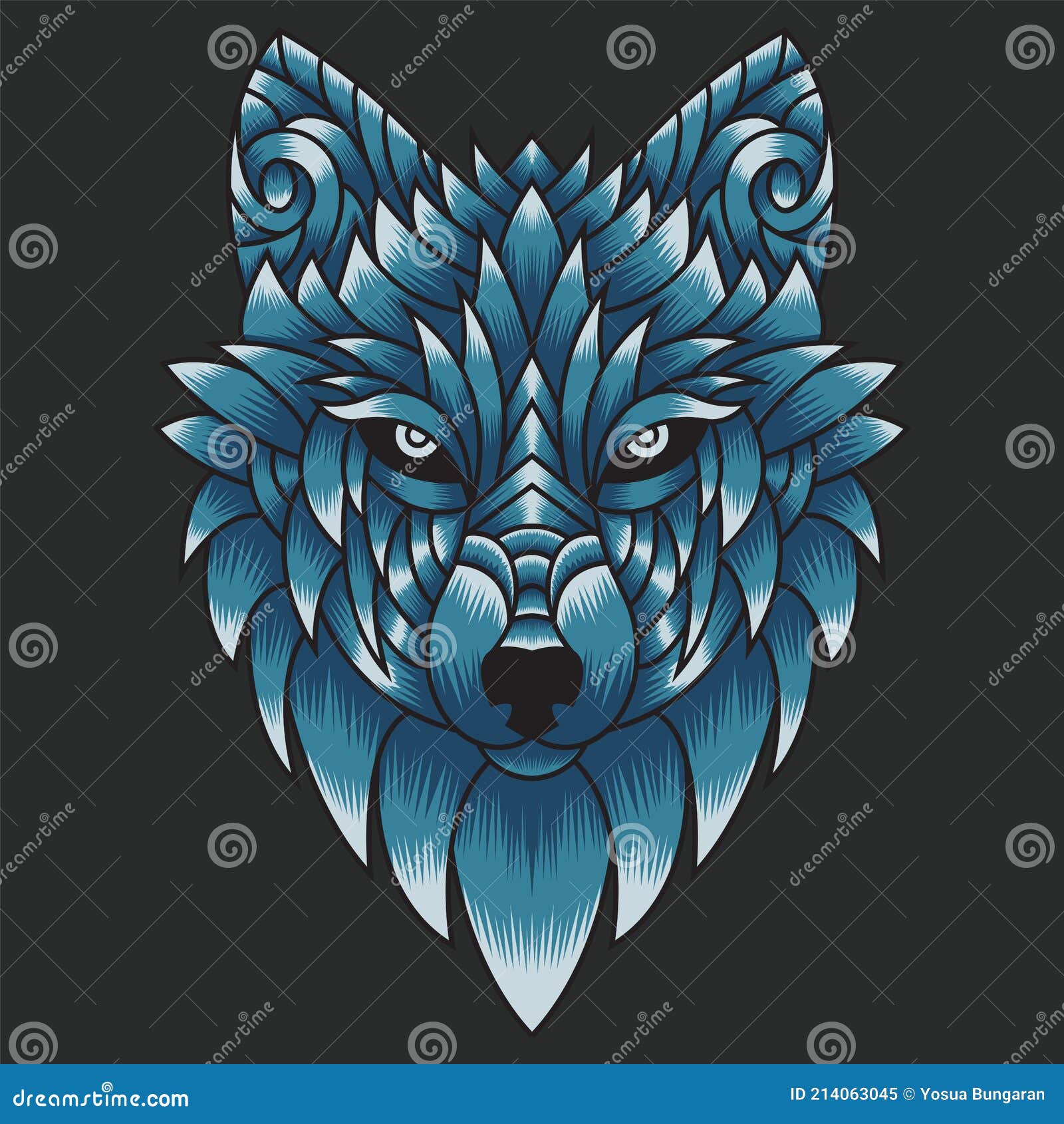 Personagem de desenho animado Animal Wolf - Logotipo, Gráficos