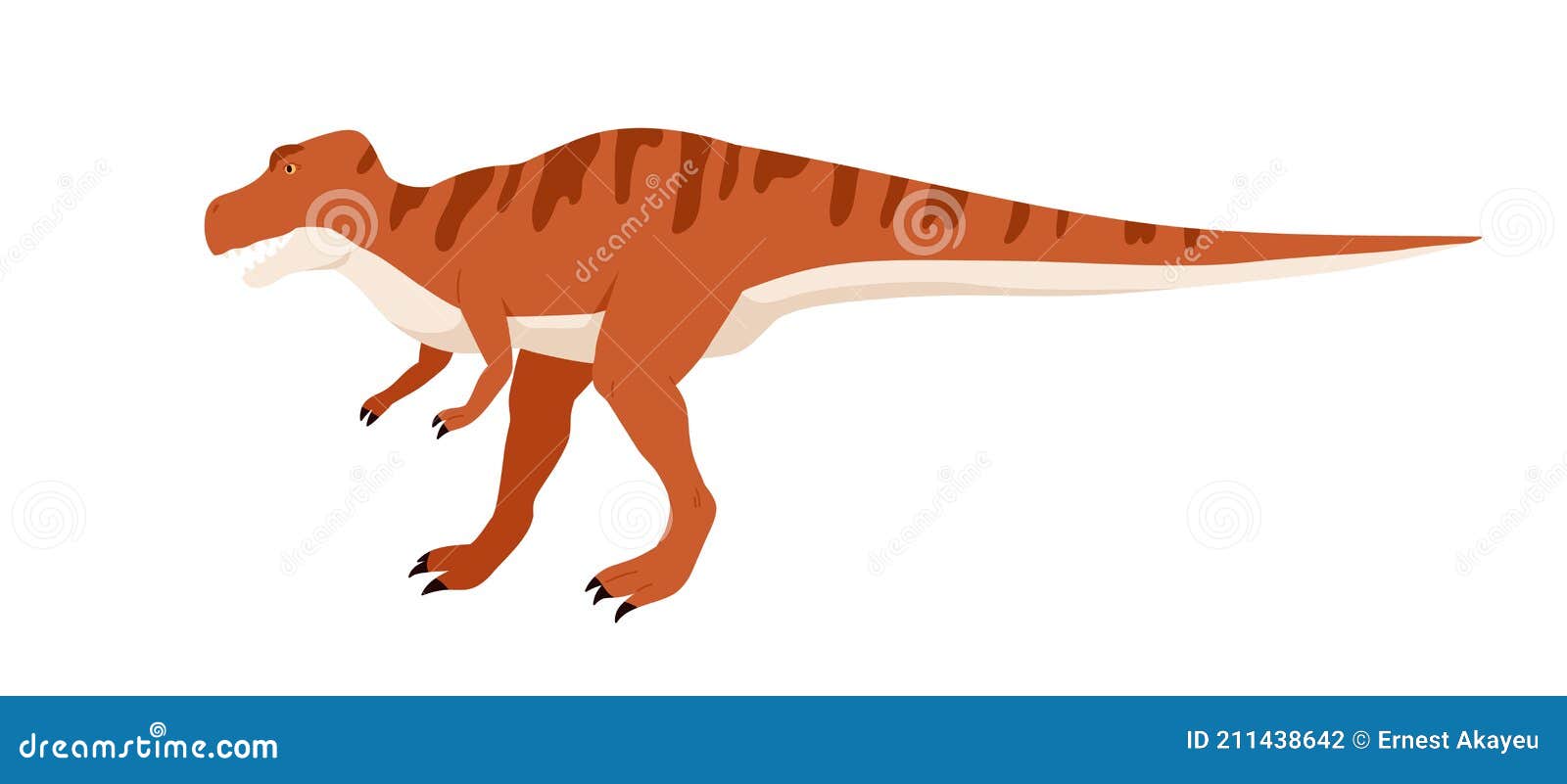 Ilustração bonito dos desenhos animados do tyrannosaurus rex. dinossauro t- rex isolado no fundo branco