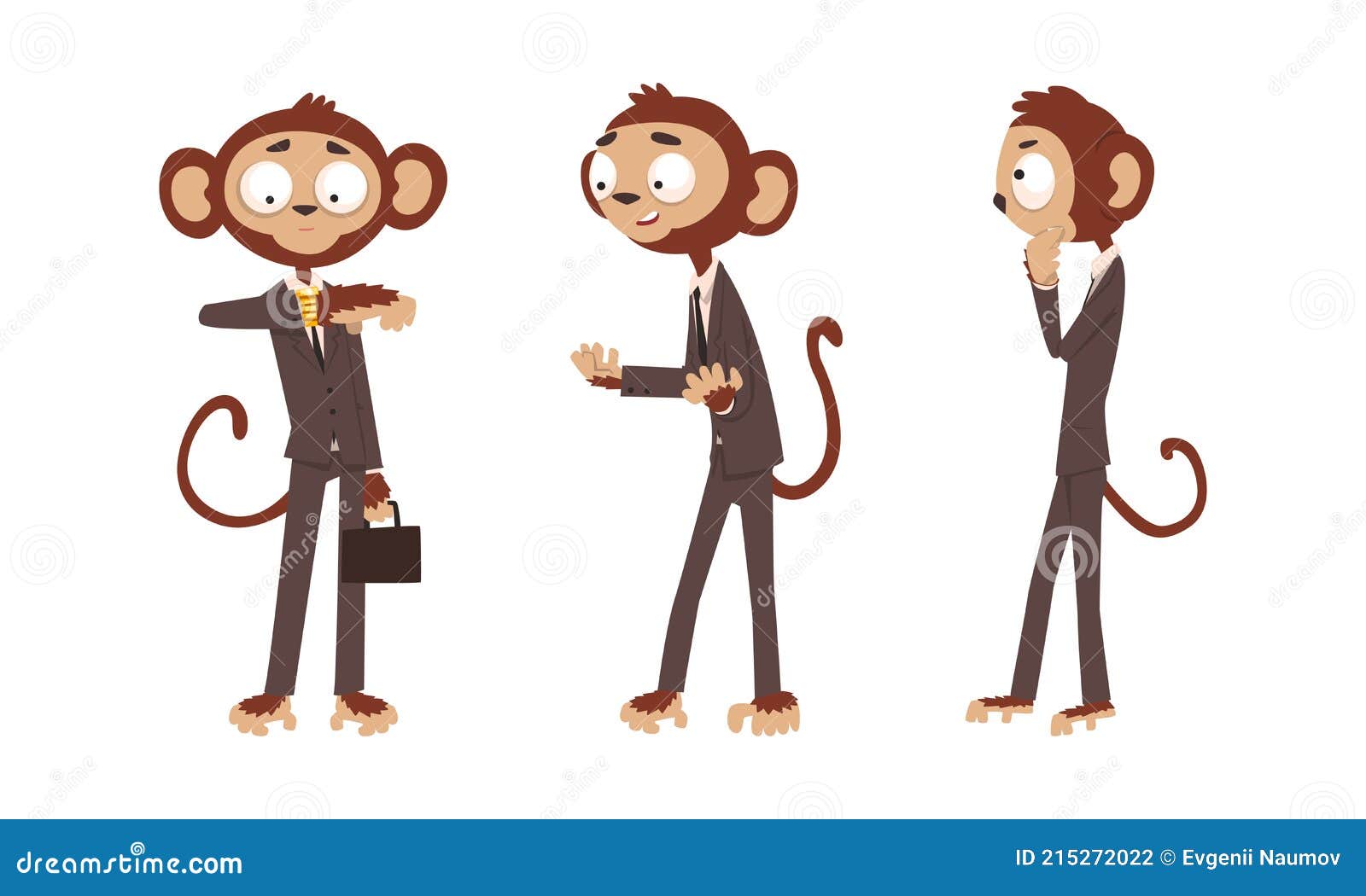 Ilustração De Clipart De Personagem De Desenho Animado De Macaco