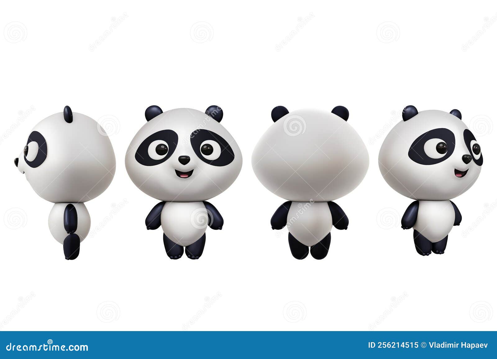 Cara De Panda De Desenho Animado. Ilustração Fofa Do Panda