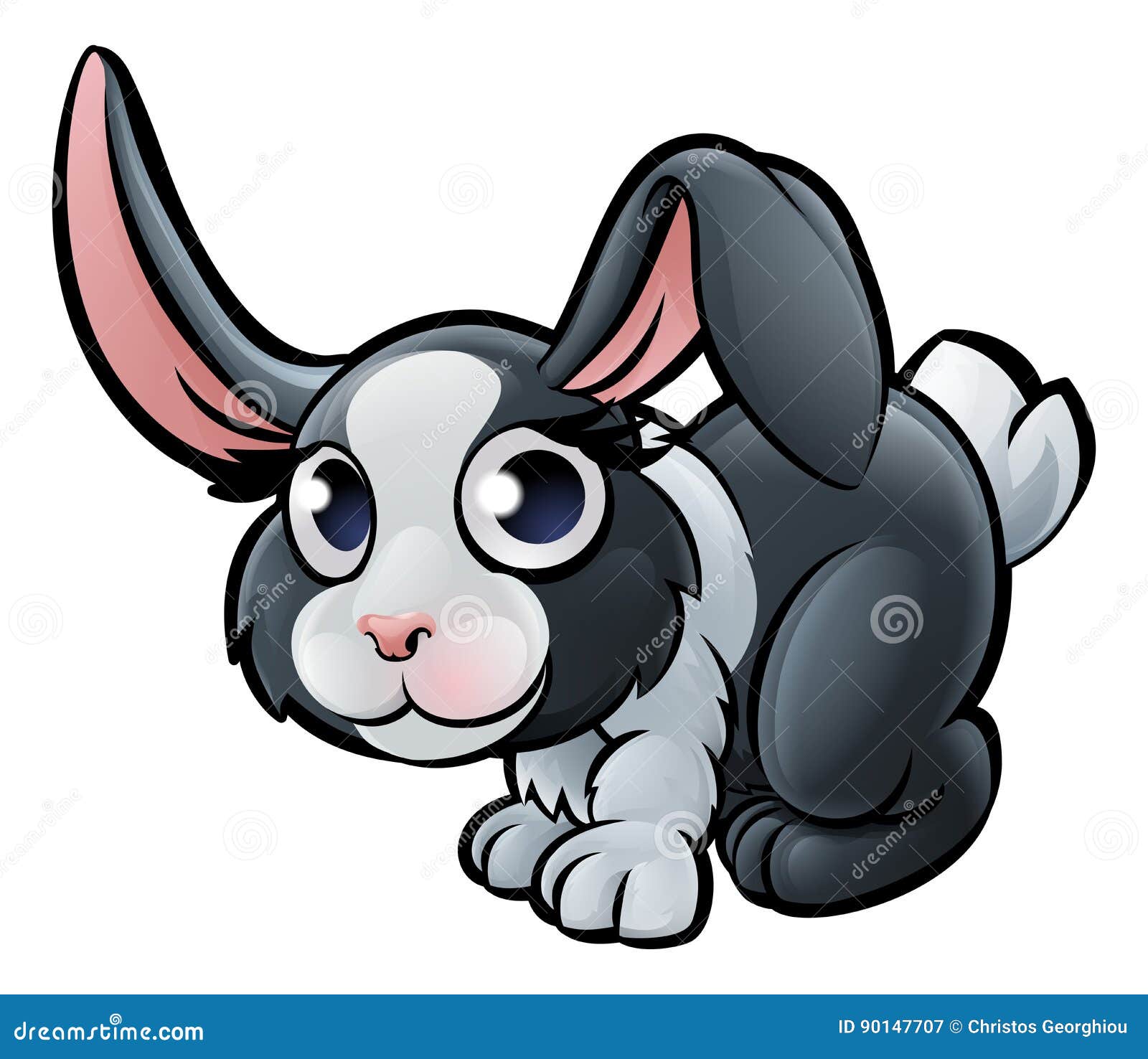 Personaje De Dibujos Animados De Los Animales Del Campo Del Conejo  Ilustración del Vector - Ilustración de blanco, liebres: 90147707