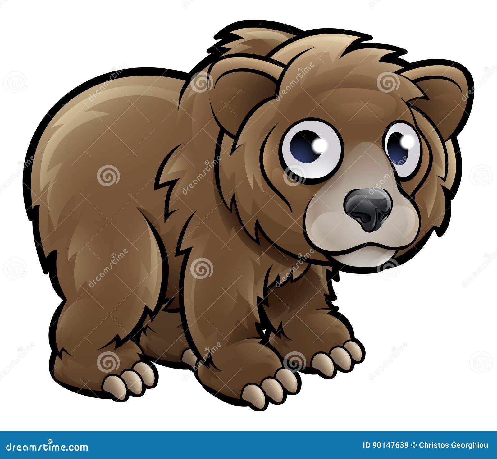 Personaje De Dibujos Animados De Los Animales Del Grisáceo Del Oso  Ilustración del Vector - Ilustración de cabritos, adorable: 90147639